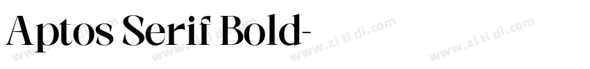 Aptos Serif Bold字体转换